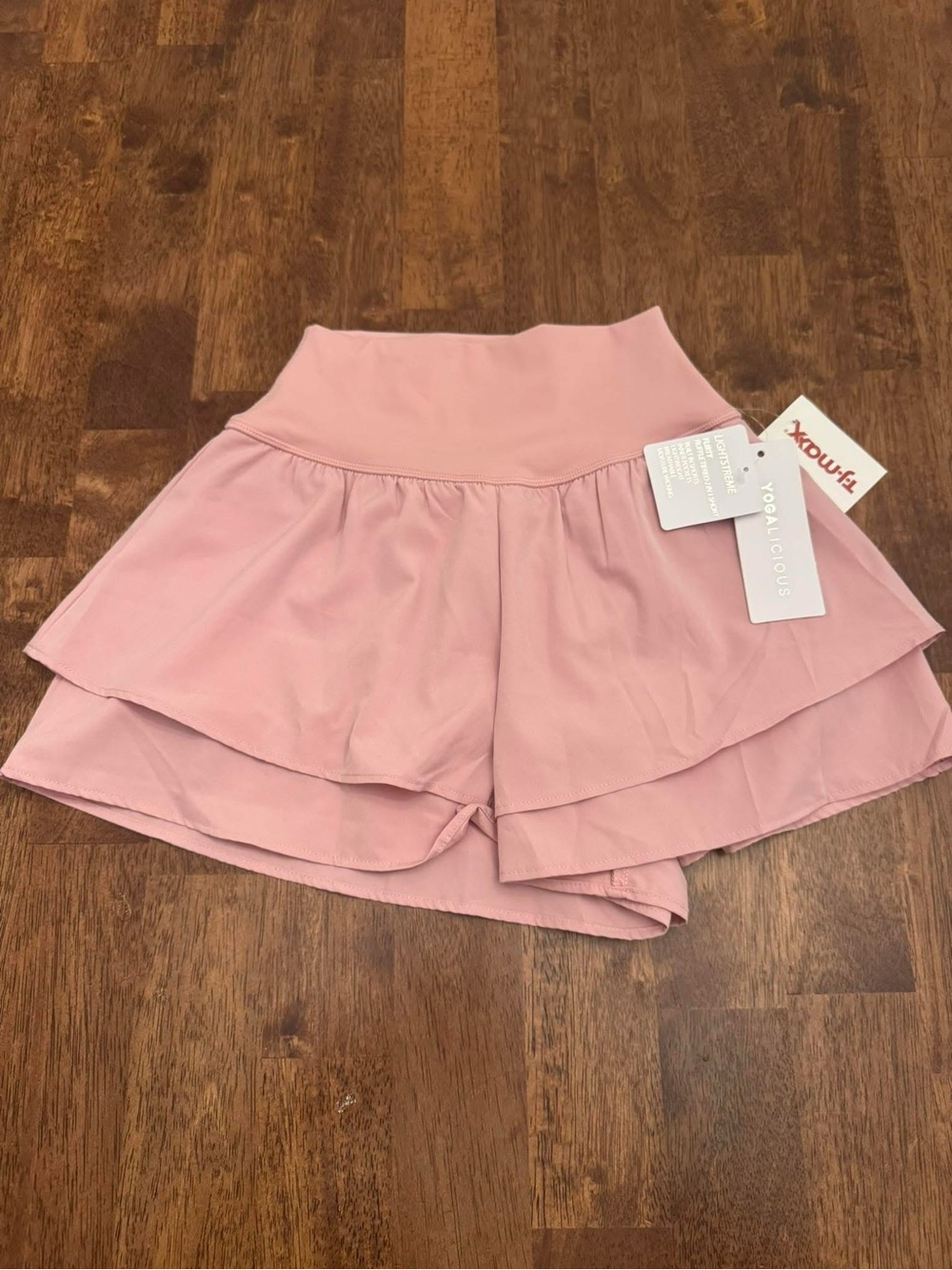 Yogalicious Blush Pink Layered Athletic Skort